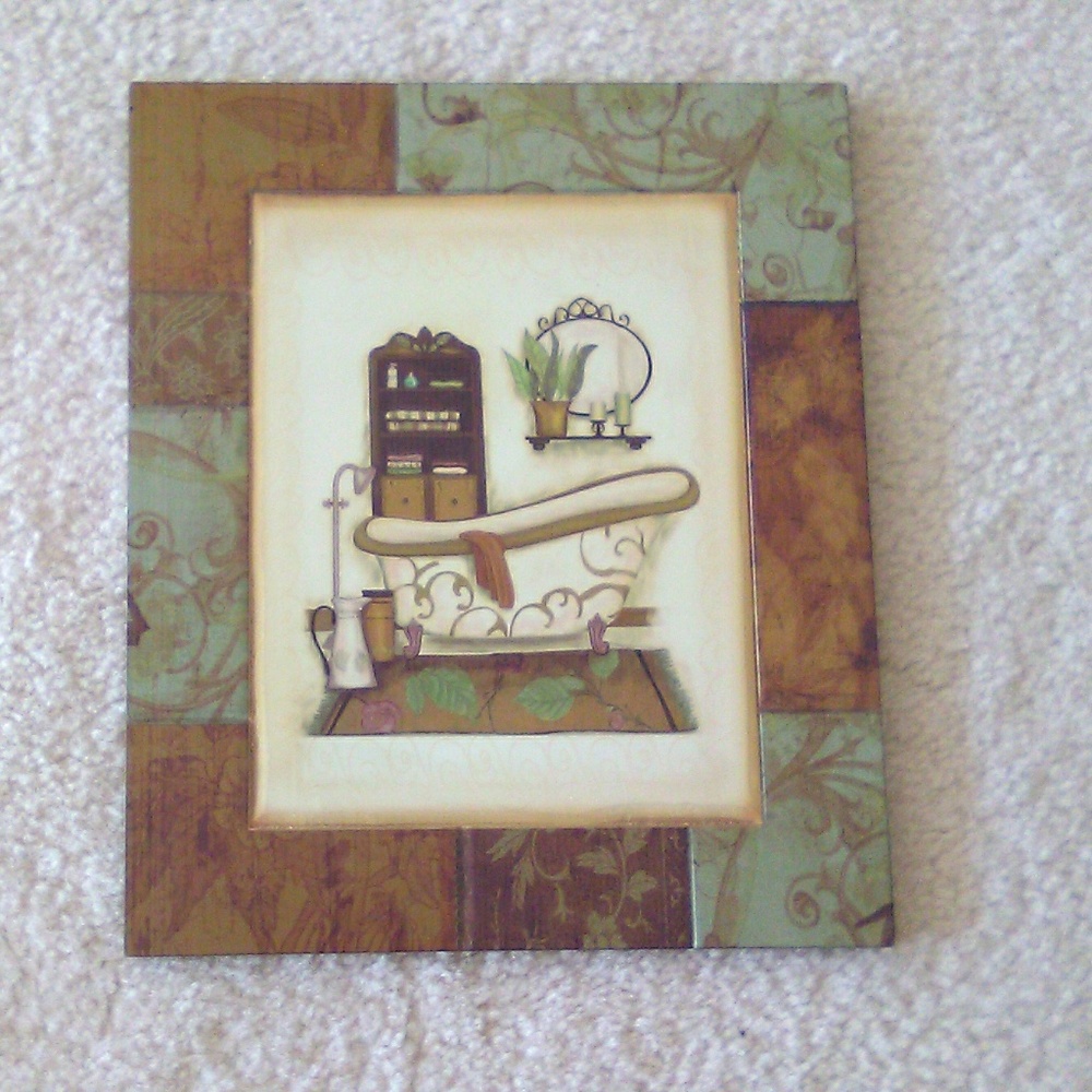 Wall decor antique Tub bathroom image